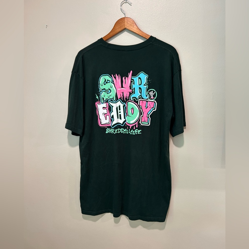 Shreddy Lyfe green XL tee